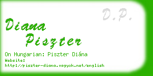 diana piszter business card